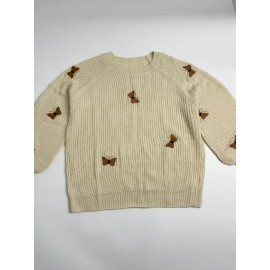 Plus Size - Plus Size - Plus Size Women'S Sweater - Cozy Long Sleeve Pullover with Pattern, Soft Stretchy Fabric, Casual Crew Neck Top for Spring/Fall, Casual Wear Sweater, |casual Style Sweater|stretchy Fabric Sweater