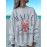 Women's Maine Lobster Graphic Print Long Sleeve Crew Neck Sweatshirt - Heather Gray Fall Winter Casual Pullover, Machine Washable Cozy Clothing