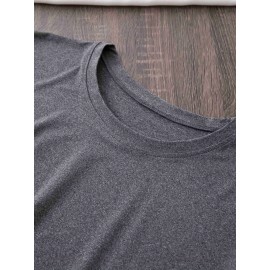 Women's Black Cherry Print Short Sleeve T-Shirt - Geometric Pattern with Pink Cherries & Green Leaves, 180gsm Polyester, Round Neck, All-Season Casual Top, Machine Washable, Cherry Tshirt, Playful Design, Texture