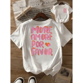 Women's Casual Short Sleeve T-Shirt with Bold 