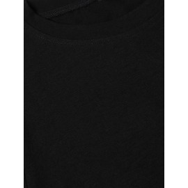 [Gothic T-Shirt] Lightweight Gothic-Inspired Skeleton & Bat Print T-Shirt | Casual Crew Neck, Short Sleeve, Spring & Summer, Casual Wear, Gothic Style