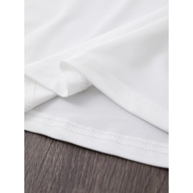 [Humorous Workout T-Shirt] 1pc Women's Casual Short Sleeve T-Shirt | Soft, Lightweight, Humorous Cat & Dumbbell Graphic Print, 